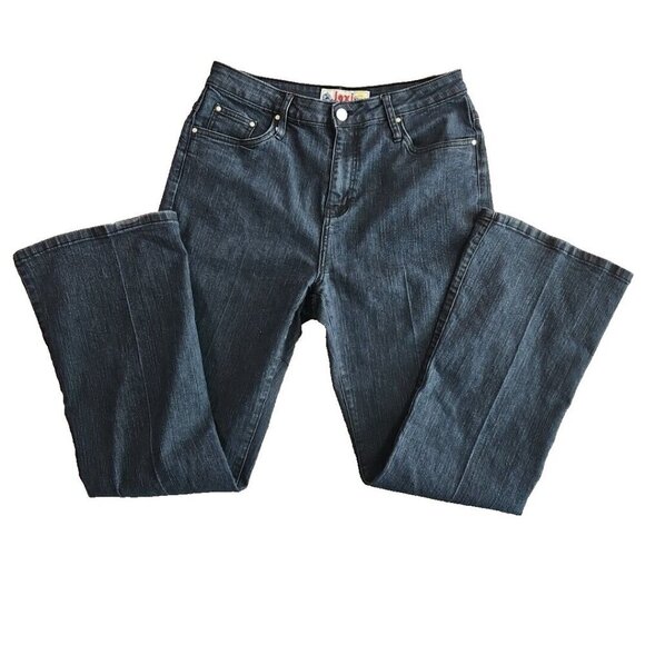 Lexi Jeans Women's Size 14 Dark Blue Boot Cut White Bling Embroidered Pocket - Picture 4 of 16